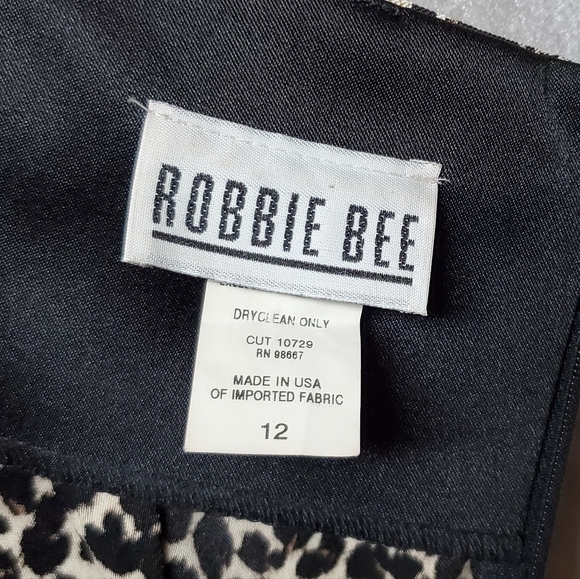 80s Deadstock Vintage Robbie Bee Leopard Print Beaded Fringe Stretchy Mini Dress - Picture 14 of 15